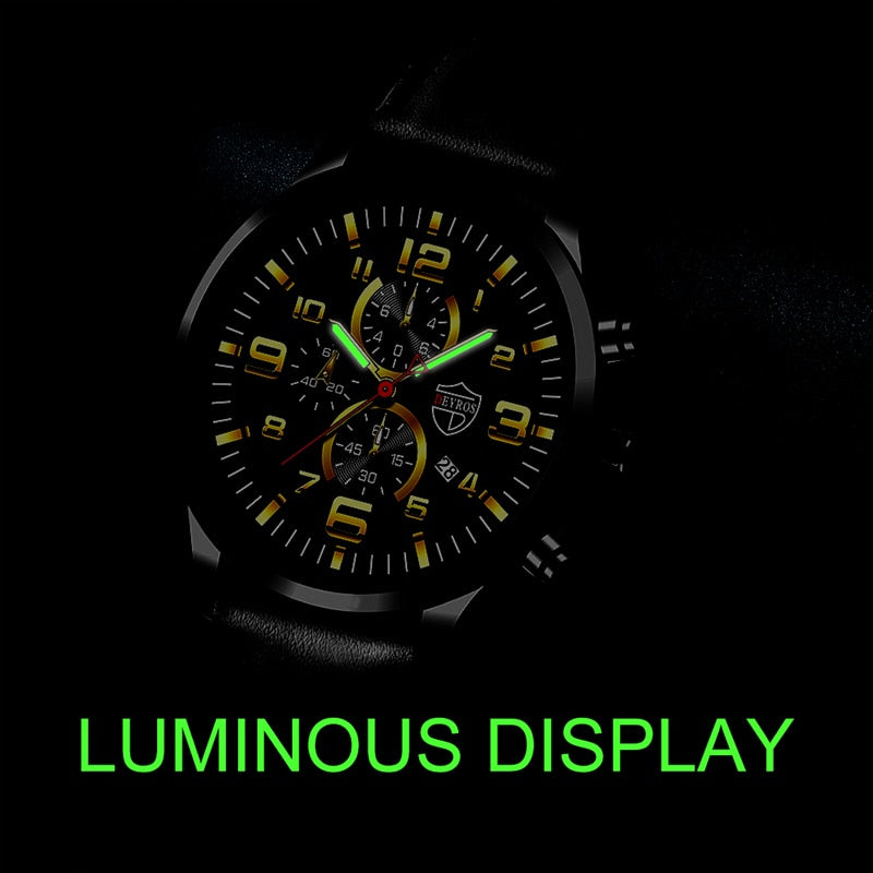 Leather Quartz Wrist Watch