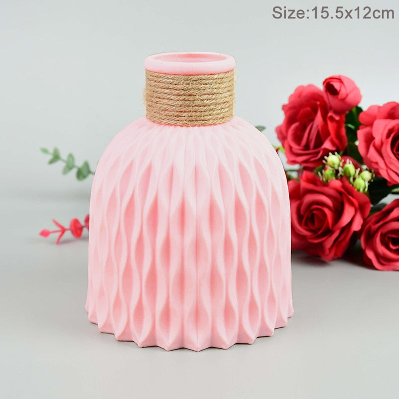 Modern Flower Vase Plastic Bouquet