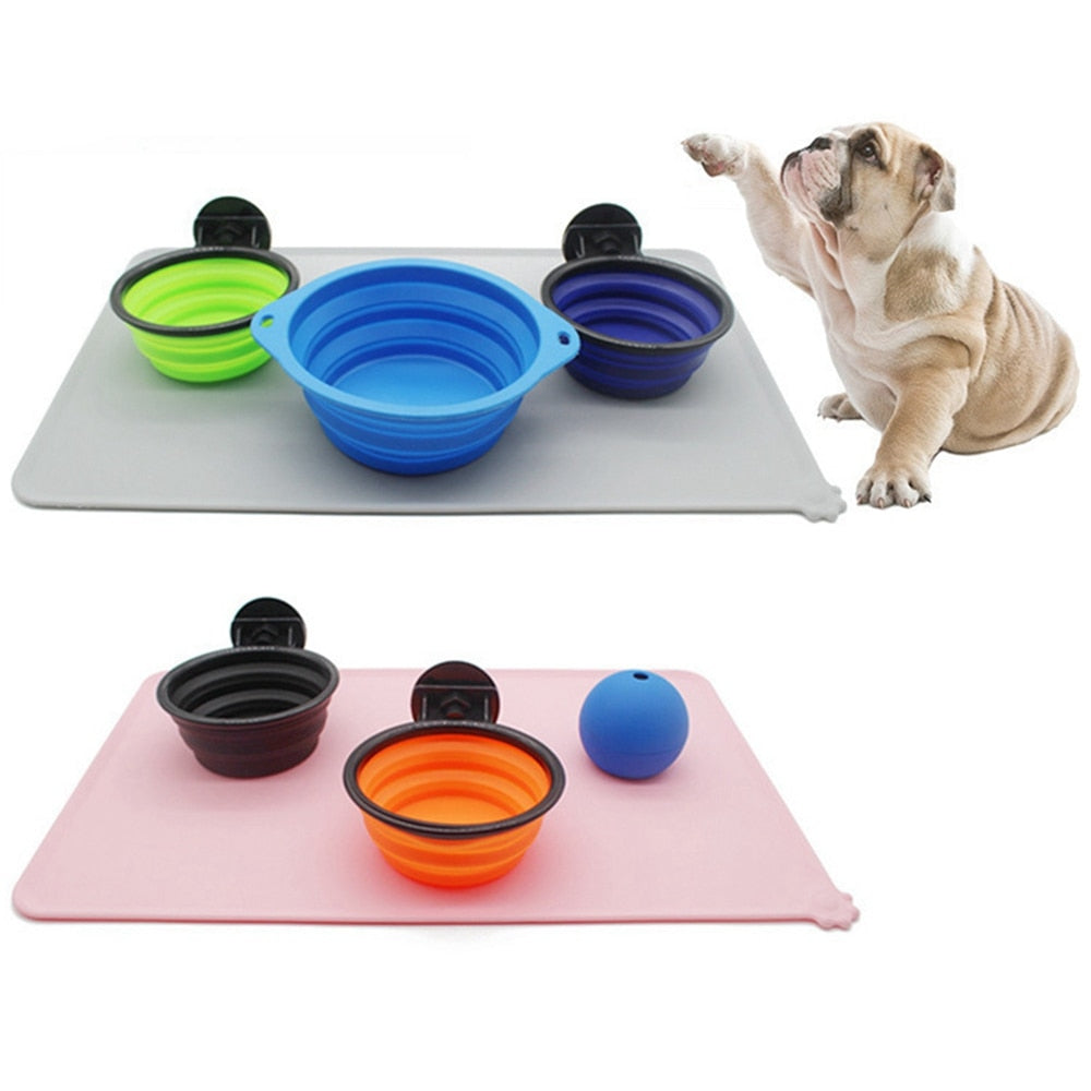 Silicone Dog Cat Bowl Mat