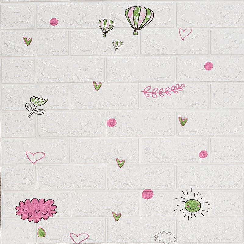 3D Brick Pattern Wall Sticker