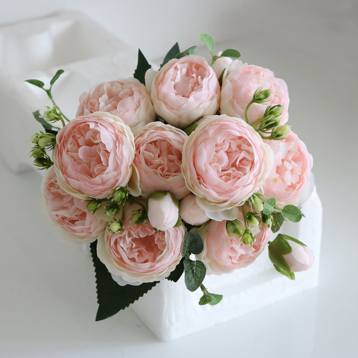 Peony Artificial Flower Pink Silk Bouquet