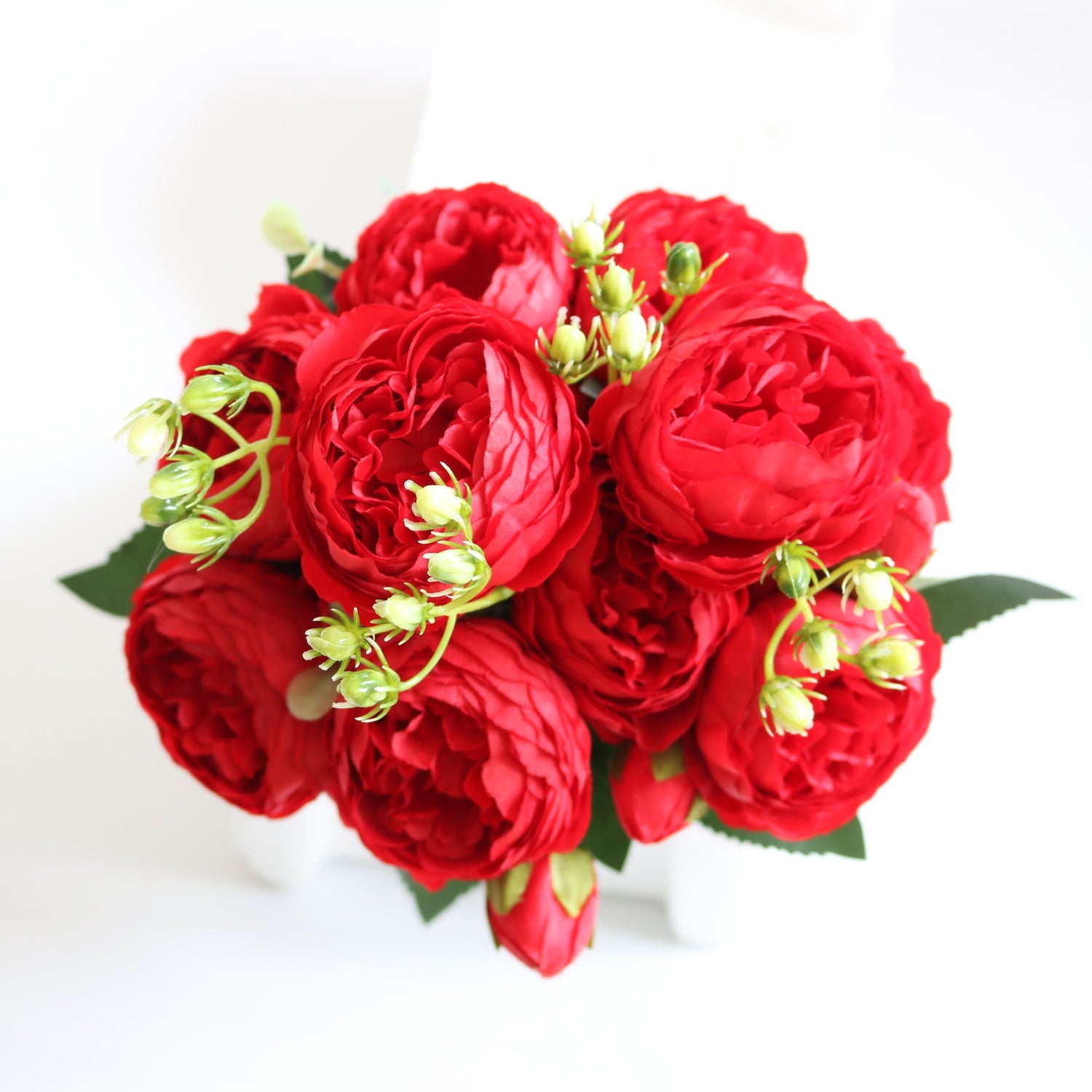 Peony Artificial Flower Pink Silk Bouquet