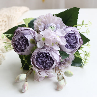 Peony Artificial Flower Pink Silk Bouquet