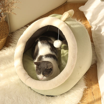 Sweet Cat Bed Warm Pet Basket