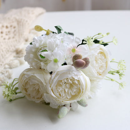 Peony Artificial Flower Pink Silk Bouquet