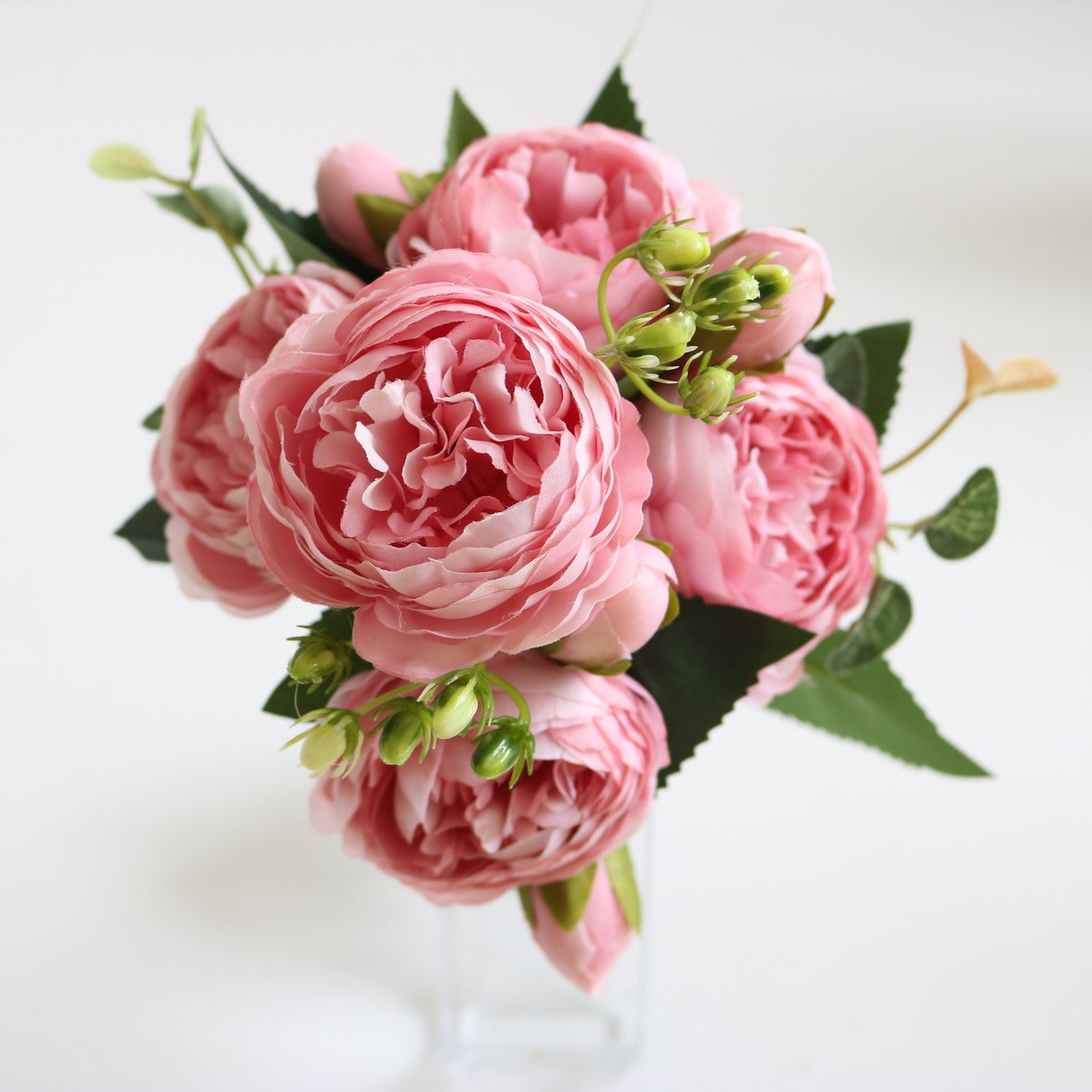 Peony Artificial Flower Pink Silk Bouquet