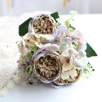 Peony Artificial Flower Pink Silk Bouquet