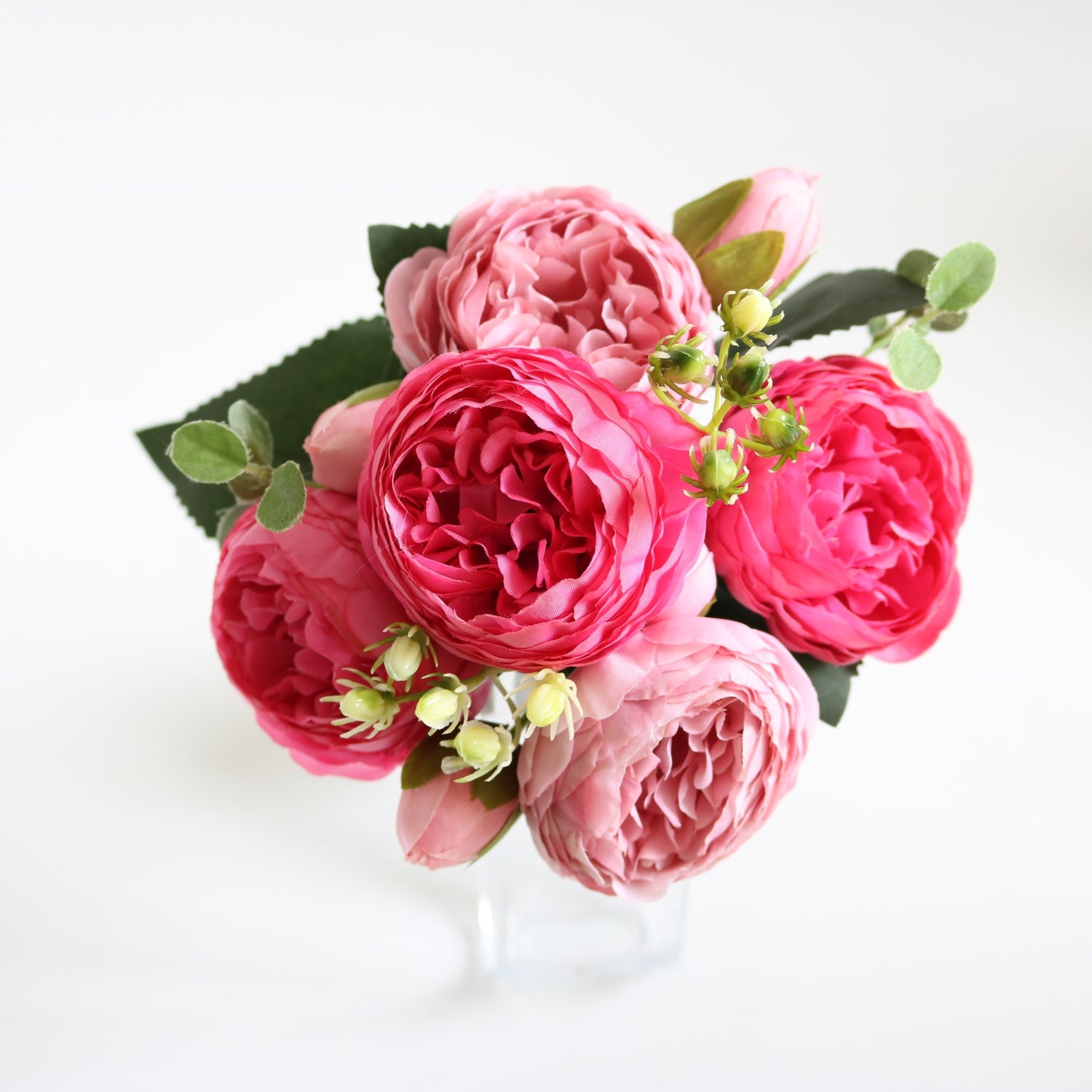 Peony Artificial Flower Pink Silk Bouquet