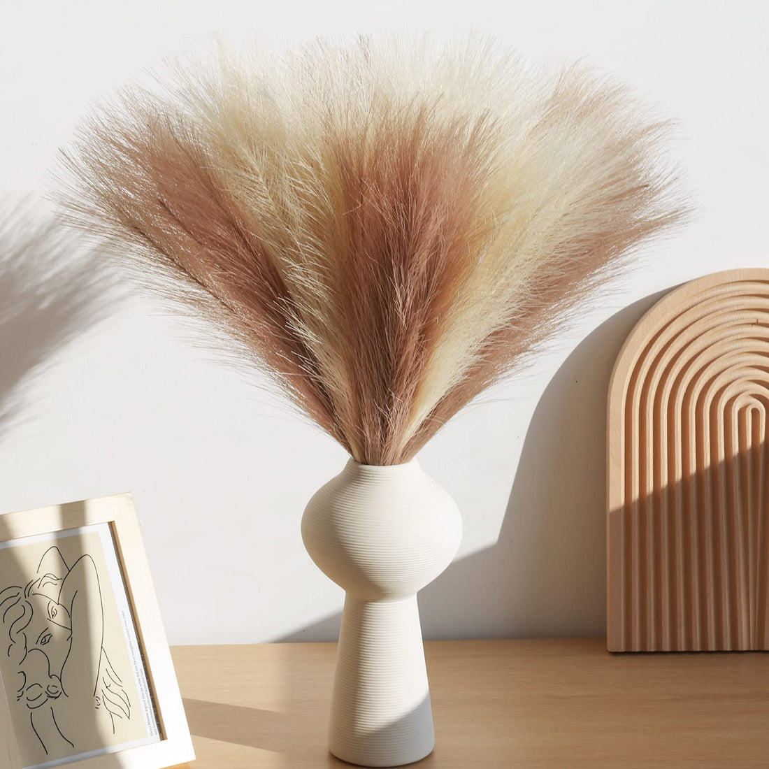 Fluffy Faux Pampas Grass Decor