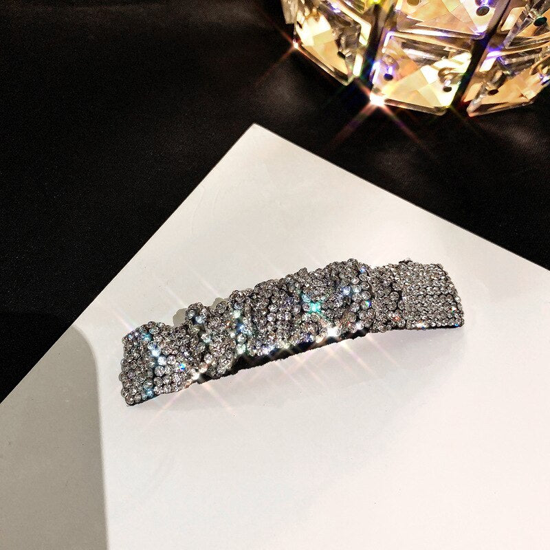 Shiny Full Rhinestone Silver Headbands